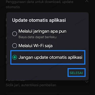 turn off automatic update of android apps