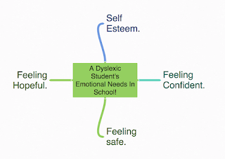 A dyslexic student's emotional needs.