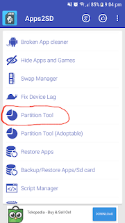 Partisi SdCard Pada Android Untuk Menggunakan Link2SD