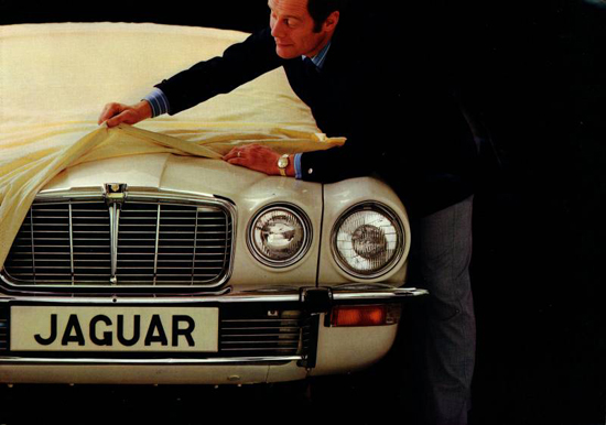 Images from a 1975 UK brochure for the new Jaguar XJ 34