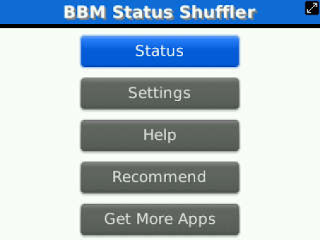 Status Shuffler for BBM v2.3 for BlackBerry