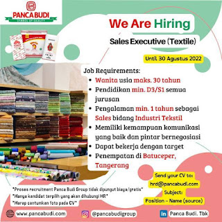 Lowongan Kerja Panca Budi Tbk
