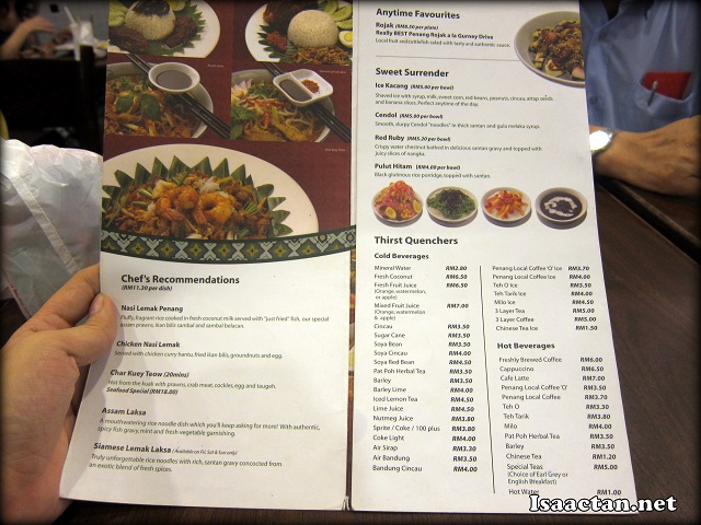 Little Penang Kafe Midvalley Megamall Menu