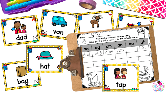 Use this scoot game as you plan your phonological awareness activities to help students learn word families.