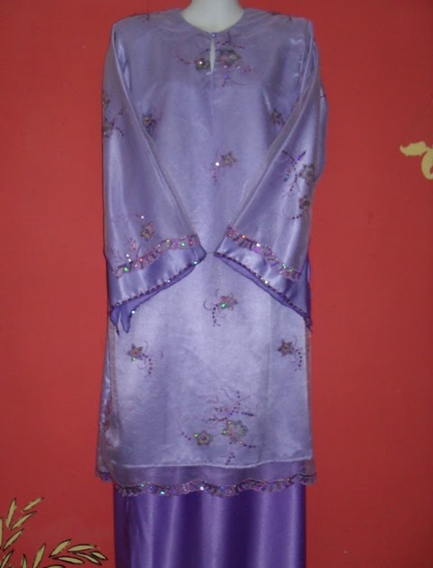 Zana Collection Baju Kurung Lace Pertunangan Rona Ungu 