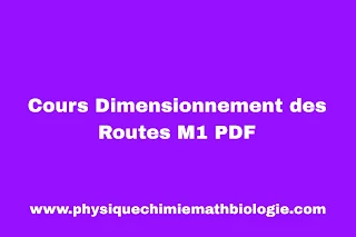 Cours Dimensionnement des Routes M1 PDF