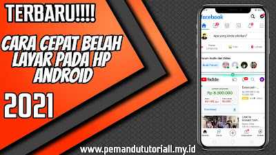 tutorial cara belah layar hp (split screen) pada hp kalian