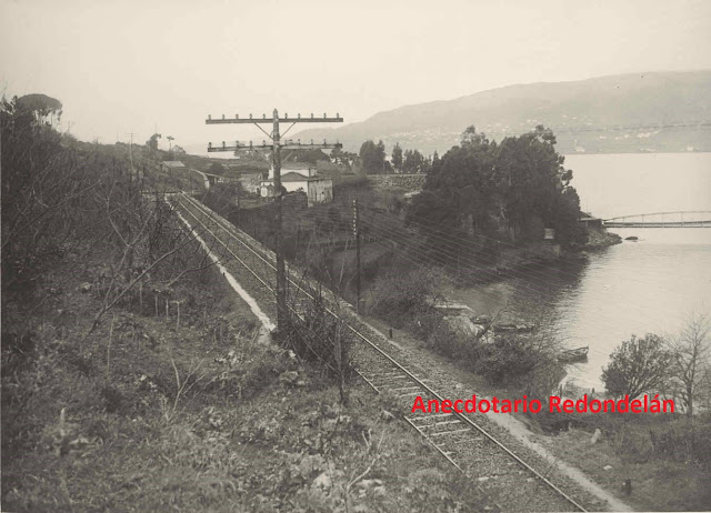 Rande, liña de ferrocarril, 1928. Foto de Luis Ramón Marín