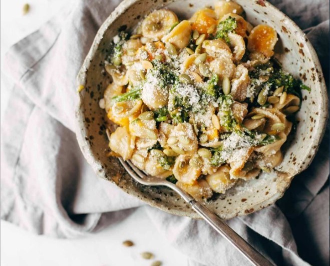 Creamy Pumpkin Pasta Parmesan #pasta #recipes