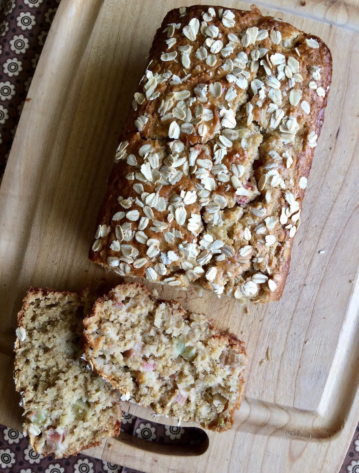 Rhubarb Oatmeal Bread