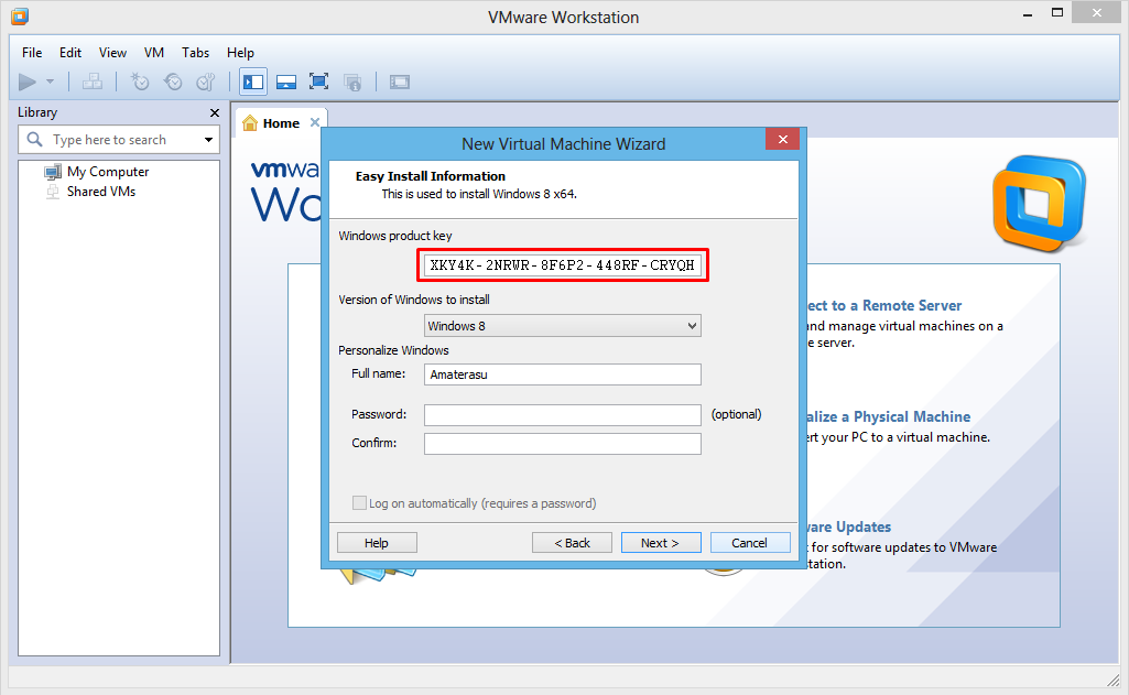 Masukkan Windows product key
