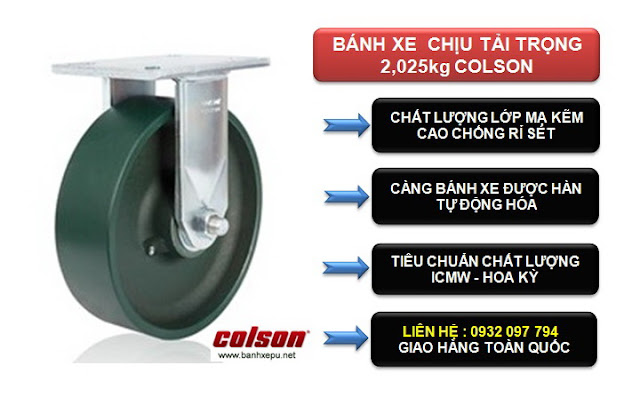 Bánh xe công nghiệp chịu tải trọng nặng 2,025kg | 7-8678-279 www.banhxepu.net