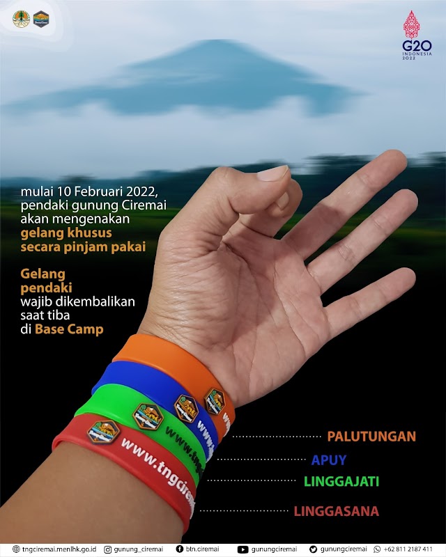 Porter Palutungan, Apuy, Linggajati, Linggasana Gelang RFID Gunung Ciremai