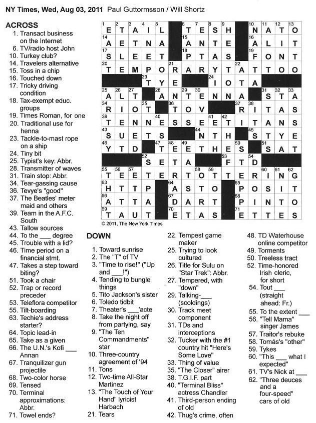 0702-17 New York Times Crossword Answers 2 Jul 17