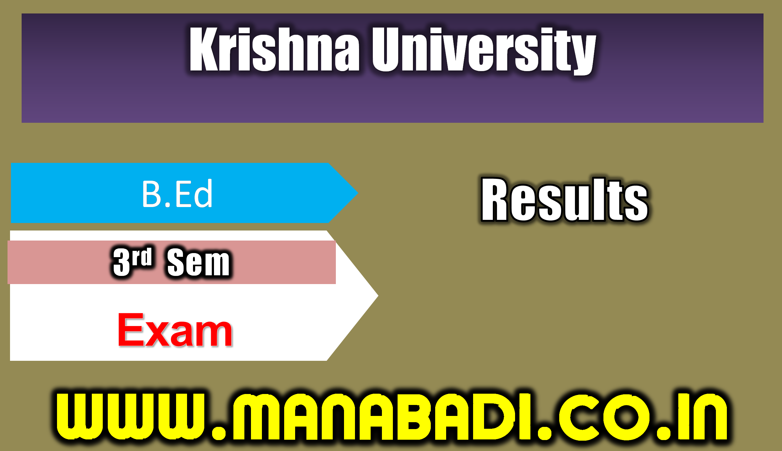 Krishna University B.Ed and Special B.Ed 3rd Sem Revaluation Results