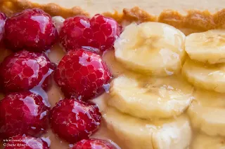 Tarta de crema y fruta fresca