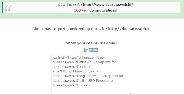 Trik Dapatkan SEO 100 Persen di Chkme