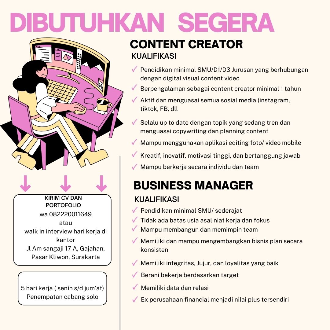 Loker Perusahaan di Solo Terbaru Agustus 2024