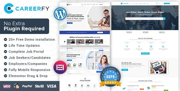 WordPress Theme Job Board Careerfy