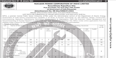 Stipendiary Trainee/Scientific Assistant Mechanical,Electrical and Electronics Engineering Jobs NPCIL