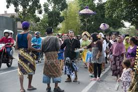 Sasak marriage procession.