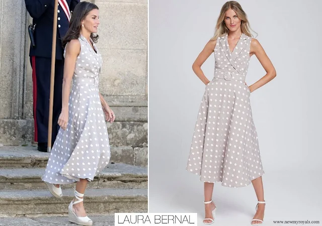 Queen Letizia wore Laura Bernal Dress