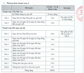 Phương thức thanh toán căn hộ Luxciti Quận 7