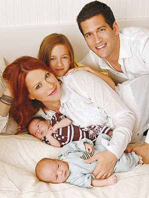 ... and her twins baby girl Adele Georgiana and baby boy Roman Stylianos