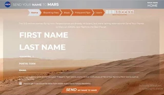 Send Your Name To Mars