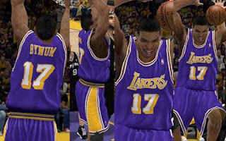 NBA 2K12 LA Lakers Hardwood Classic Jersey Patch