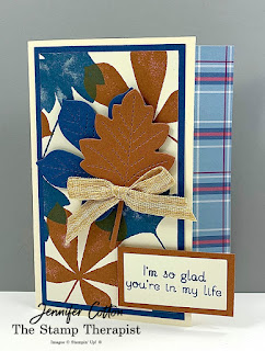 Love of Leaves Bundle by Stampin' Up!®.  I also used the Embroidered Ribbon.  #Stampinup #StampTherapist