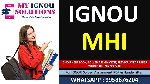 IGNOU MHI-101 Solved Assignment 2023-24