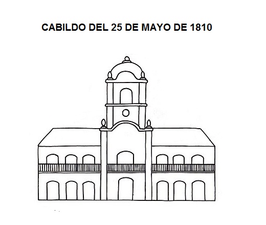 Dibujo Del Cabildo De 1810 Para Colorear O Pintar Recrear