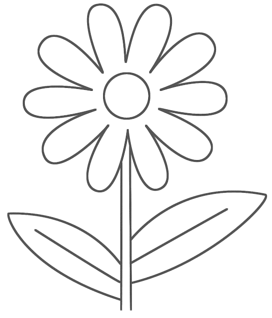 coloriage fleur simple