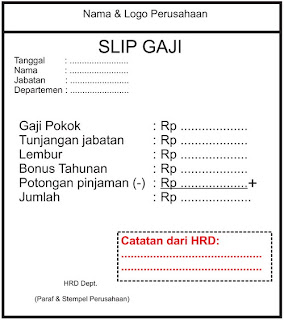 Contoh Slip Gaji  Article Directory