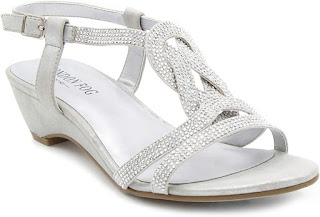 silver flat wedding shoes for bride