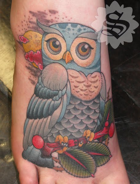 Owl Tattoos On Feet Picture 4