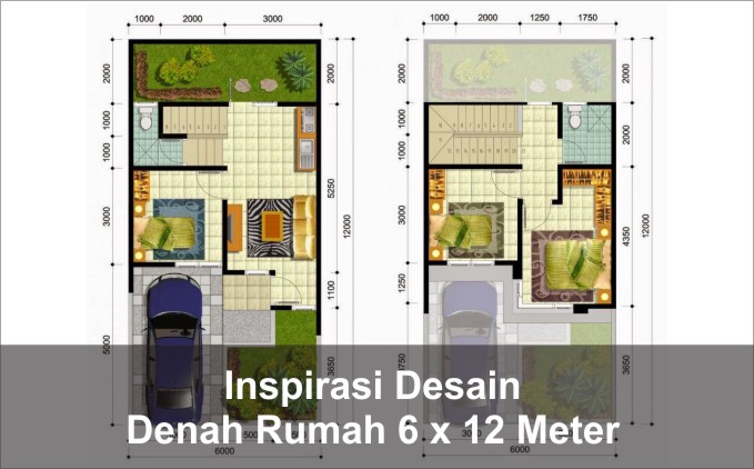 denah rumah 8x12 meter