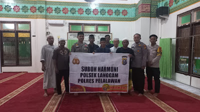 Polisi Langgam Gelar Subuh Harmoni dan Sampaikan Pesan Kamtibmas 