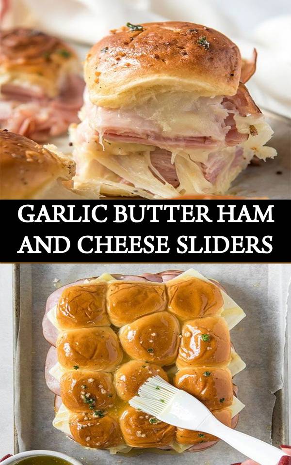 GARLIC BUTTER HAM AND CHEESE SLIDERS Ham and Cheese Sliders are Hawaiian rolls layered with ham, two kinds of cheese and coated with a savory garlic butter spread. Baked until melty inside and golden outside, these sliders are perfect for parties or weeknight dinner at home.  INGREDIENTS 12 count package Hawaiian Rolls or slider buns 1 pound sliced deli ham or more, depending on thickness and desired amount 6 slices Mozzarella cheese or 1 cup shredded 6 slices Provolone Cheese 1/2 cup butter melted 1 teaspoon Worcestershire sauce 2 garlic cloves finely minced or grated 1 teaspoon fresh minced parsley Pinch of salt and pepper INSTRUCTIONS Preheat oven to 350 degrees F. Spray an 11-inch rectangular baking dish with nonstick cooking spray. Using a large serrated knife, slice the rolls in half so you have a “slab” of tops and a “slab” of bottoms; don't pull the rolls apart and slice individually because you want to keep them connected. Hold the top with one hand to keep them steady. Layer the sliders as follows: Provolone slices, sliced ham, Mozzarella cheese. Replace the top half of the rolls over the cheese. In a small bowl, combine melted butter, Worcestershire sauce, garlic, fresh parsley and a pinch of salt and pepper. Pour or brush the mixture onto the tops of the rolls. Cover loosely with nonstick foil (careful not to let it touch the tops of the bread to avoid sticking - use toothpicks if necessary to "lift" the foil). Bake in a preheated 350 degree oven for 15 minutes. Remove foil and continue to bake for another 10 minutes or until tops are nice and golden brown. Cool slightly, then cut the sliders apart with with a sharp knife.