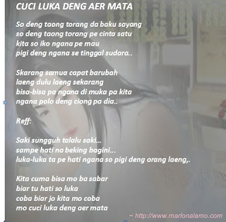 Cuci luka deng aer mata lirik image