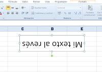 Letras volteadas en Excel