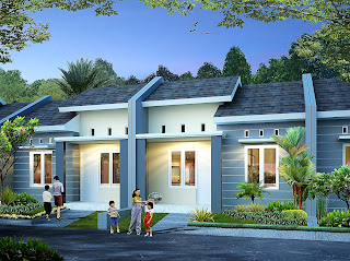 Rendering rumah tinggal type 36