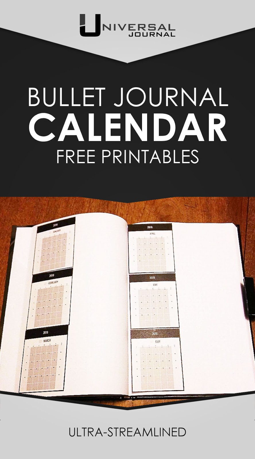 bullet journal free calendar printables