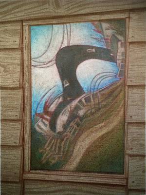 large oil painting, Dungeness art, Paddy Hamilton, Dungeness beach, fine art,