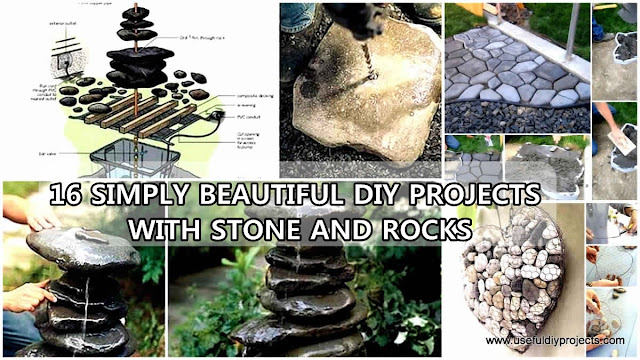 16 Simply Beautiful DIY Projects with Stone ans Rocks