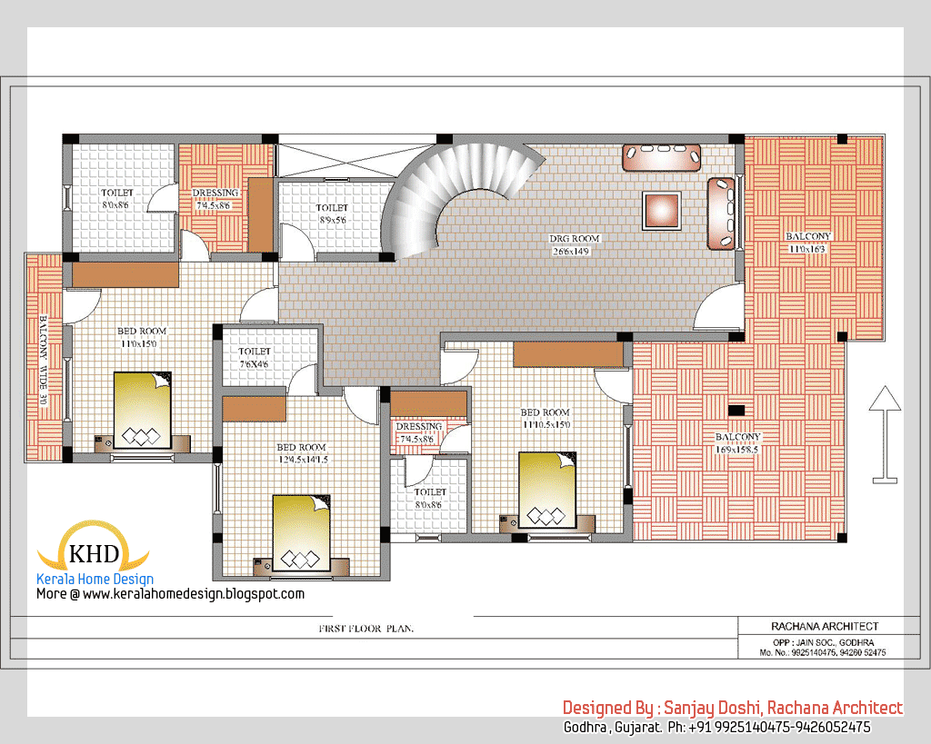  Indian  style home  plan  and elevation design Kerala home  