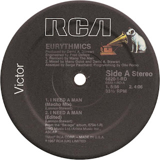 I Need A Man (Macho Mix) - Eurythmics - http://80smusicremixes.blogspot.co.uk