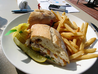 Caribbean grouper sandwich