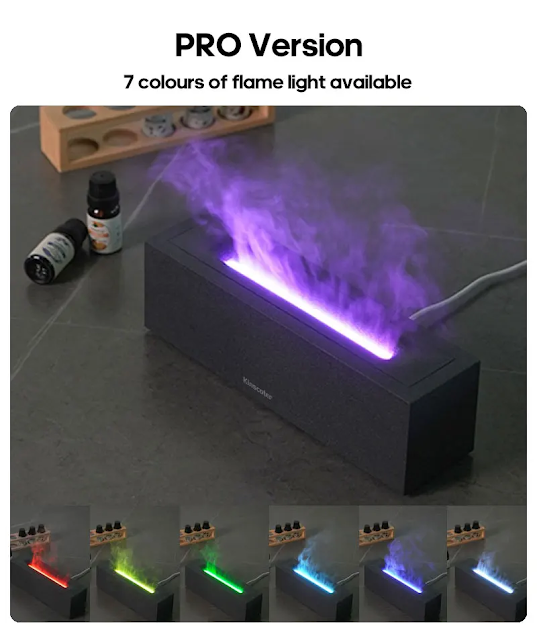 Fire Diffuser Flame Aroma Diffuser Air Humidifier Ultrasonic Cool Mist Maker Fogger